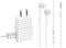 White Grid Phone Charger Skin